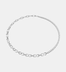 Collier Matrix, Forme de S, Métal rhodié Swarovski