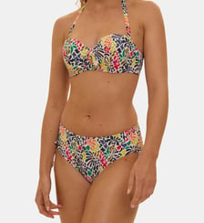 Culotte de bain taille haute - Imprimé tropico blanc Simone Pérèle