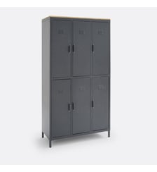 Armoire/Vestiaire 6 portes métal acier La Redoute Interieurs