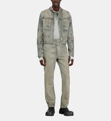 Veste en denim satin de coton-chanvre Diesel