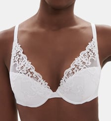 Soutien-gorge push-up décolleté plongeant - Blanc Simone Pérèle