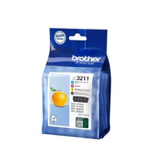 Cartouche d'encre Pack Multipack 4 Originales LC3211 (Noir + 3 Couleurs) - LC3211VAL Brother
