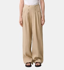 Pantalon lin à boutons Claudie Pierlot