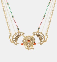 Collier chaîne multirang avec pendentif central et perles MARAJA Hipanema