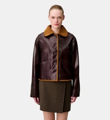 Veste cuir effet brillant Claudie Pierlot