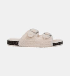 Chaussons Mules ouvertes amorti talon, confort à la marche Isotoner