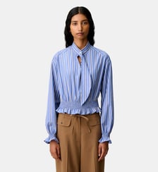 Top popeline rayé lavallière Claudie Pierlot