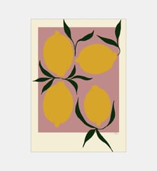 Poster   Pink Lemon - The Poster Club x Anna Mörner Poster & Frame