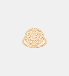 Bague jeton Petite Fortune en Plaqué Or avec diamant blanc La Garçonne Diamant