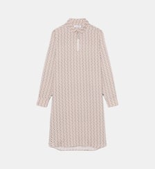 Robe col chemise crêpe fluide Lacoste