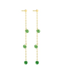 Pendants d'oreilles CONFETTI VERT - Tsavorites - Or jaune 750‰ La Brune & La Blonde