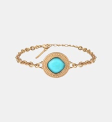 Bracelet souple cabochon facetté   - Louise Satellite