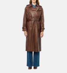 trench en cuir d'agneau - lexie Gerard Darel