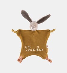 Doudou lapin ocre Trois petits lapins Moulin Roty