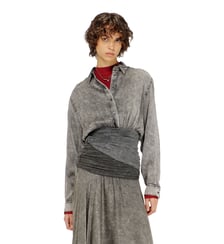 Chemise satinée avec section taille torsadée Diesel