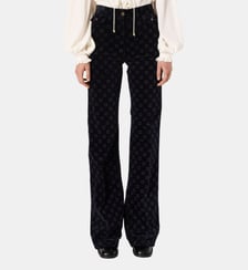 Pantalon flare en velours à monogramme - ANNA Gerard Darel