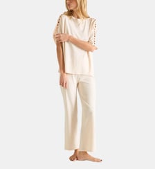 Pyjama col rond en jersey, Amélie Laurence Tavernier