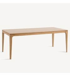 Table à manger, rectangulaire, chêne massif et plaqué chêne, 8 personnes AM.PM