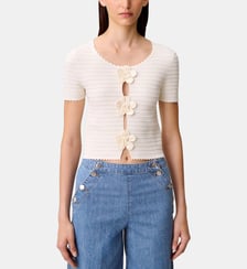Pull manches courtes rayé Claudie Pierlot