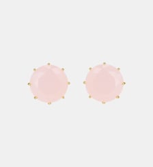 Boucles d'oreilles pierre ronde La Diamantine Rosa Centifolia Les Néréides