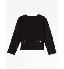 cardigan Le Petit en molleton de coton noir Agnès b.