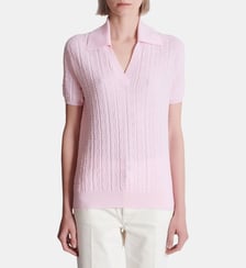 Polo en maille monogramme Balmain