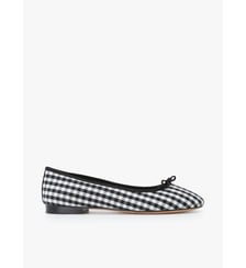 ballerines Bettina en coton vichy noir Agnès b.