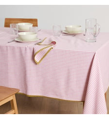 Nappe motif vichy tissé teint coton/lin Trattoria La Redoute Interieurs