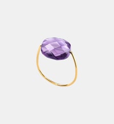 Bague or jaune coussin amethyste Morganne Bello
