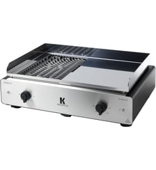 Plancha électrique GECIO2OA00 GECIO2OA00 inox zones barbecue/plancha 2 brûleurs à poser, 70x40 cm Krampouz