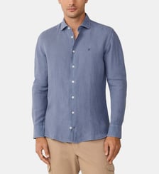 Chemise En Lin Teint En Pièce Coupe Ajustée Hackett London
