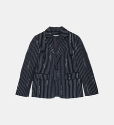 Blazer rayé avec logo allover Dsquared2