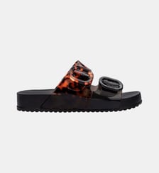 Mules à brides Cozy Slide-Noir et Marron-38 Melissa