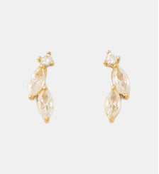 Puces d'oreilles zircon et argent garanti 925 doré Balaboosté