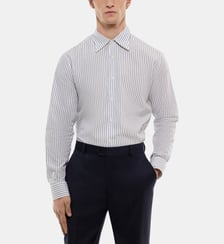 Chemise à rayures en popeline de coton Fursac