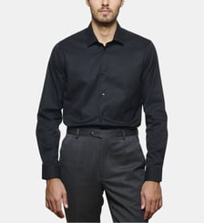 Chemise noire en twill coupe cintrée Atelier Privé