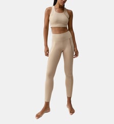 Legging de sport femme Gold Longueur 7/8 taille haute avec poches Born Living Yoga