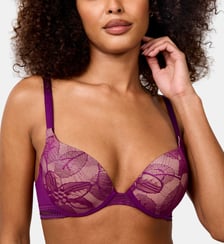 Soutien-gorge push-up Songe avec armatures Violet Maison Lejaby