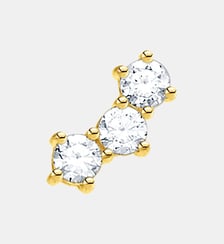 Clou d'oreille unique blanche pierres or Thomas Sabo