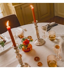 Nappe en lin lavé, AU FIL DU LIN Blanc Cerise