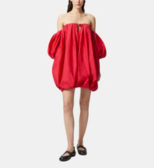 Mini-robe ballon en popeline Pinko