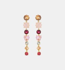 Boucles d'oreilles pendante La Diamantine Rosa Centifiola Les Néréides