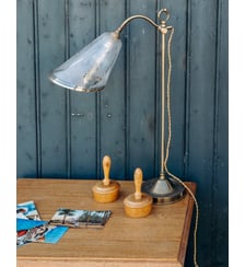 Lampe à poser dorée Suzanne N°121- Produit chiné Debongout