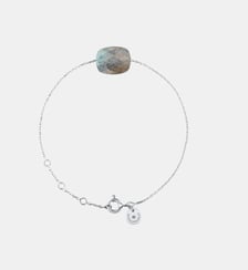 Bracelet, labradorite, or blanc Morganne Bello