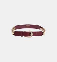 Ceinture en cuir et métal Sandro