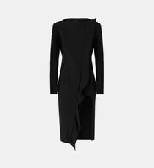 Robe fourreau mi-longue à volants et dos nu Pinko