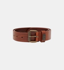 Ceinture en cuir de 3.5 cm avec boucle en métal griffée Diesel