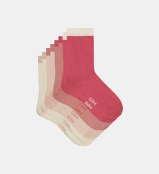 Lot de 4 paires de mi-chaussettes coton peigné EcoDim Dim