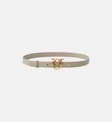 Fine ceinture love birds en cuir 2cm Pinko