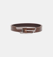 Ceinture 2 cm en cuir pull-up avec boucle D Diesel